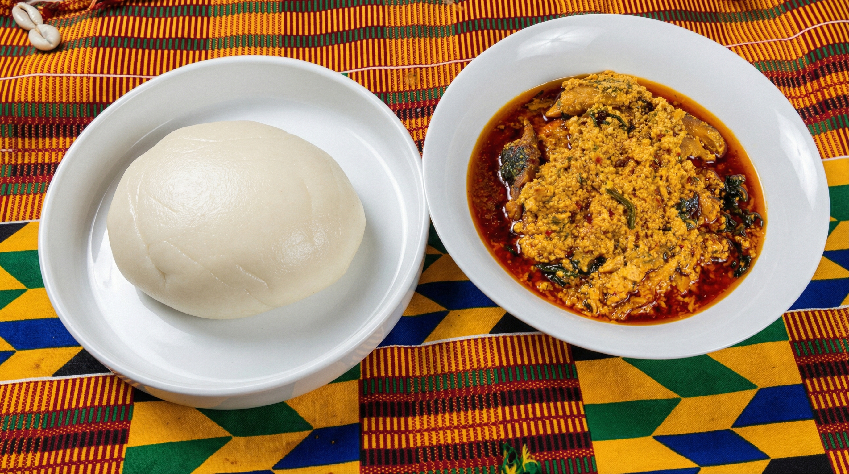 Cassava Fufu and Egusi